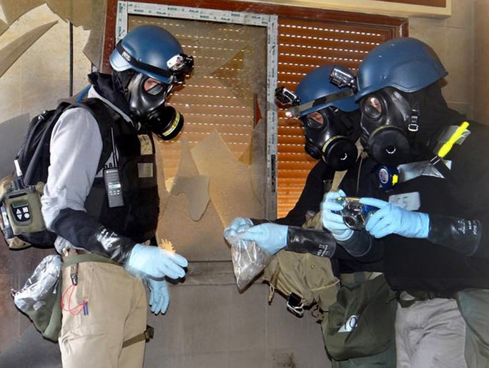 The UN official expressed concern over the unaccounted for chemical weapons in Syria.