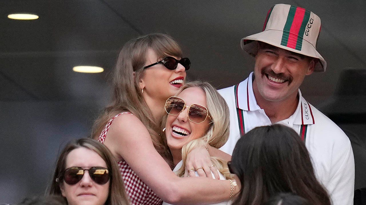 Taylor Swift and Brittany Mahomes are seated separately during the Chiefs game following Taylor's endorsement of Harris.