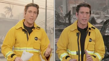 David Muir of ABC returns to air with a looser jacket after being mocked for "vanity" with a tailored look.