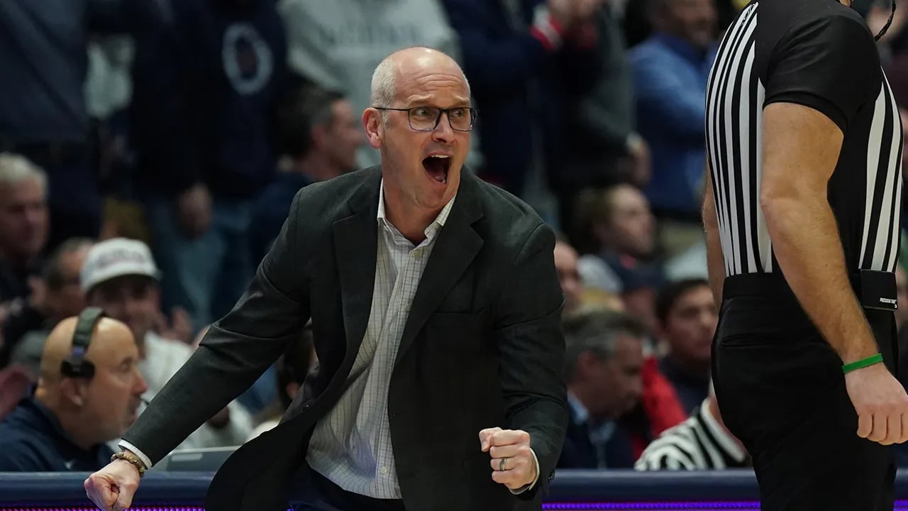 In UConn's overtime win, Dan Hurley made a memorable remark to the referee: "Did I say that?"