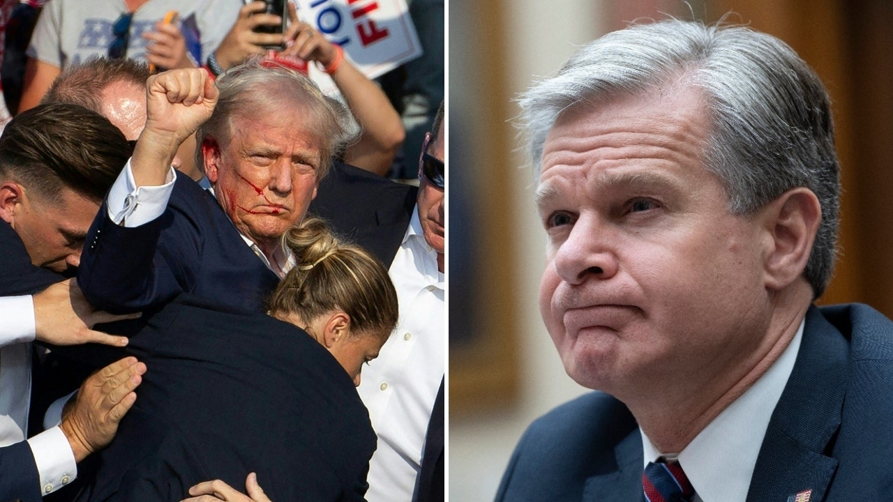 Trump criticizes Wray's testimony about being hit with shrapnel instead of a bullet.