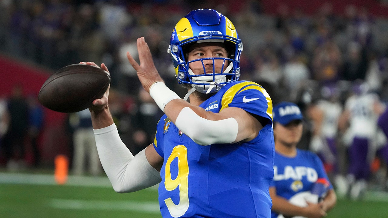 Matthew Stafford of the Rams acknowledges playing for those affected by the wildfires in Los Angeles.