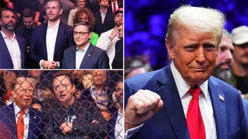 At UFC 309, Trump was surrounded by his top allies and cabinet picks, with the crowd chanting "USA, USA."