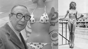 The bikini, a two-piece swimsuit, has been around for almost 80 years and was intended to attract attention.