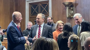 During an EPA hearing, Zeldin was questioned by Democrats about his stance on climate change and Trump's carbon emissions policy.