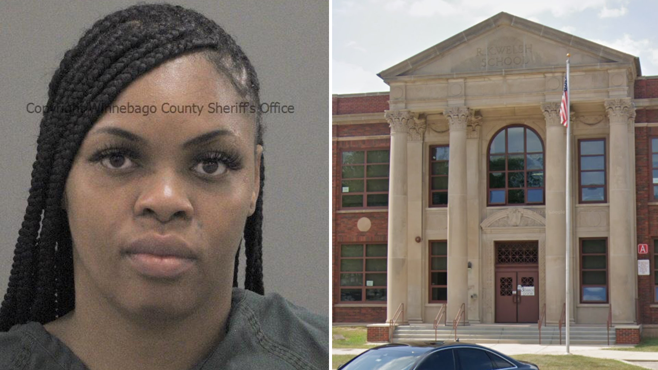 An Illinois woman is accused of fighting an elementary school principal following a drug-related incident, according to a report.