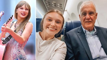 Taylor Swift's dad reportedly states that Travis Kelce has had the "biggest impact" on her, as per a flight seatmate.