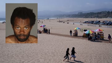 On the beach in California, a woman was sexually assaulted while sunbathing, and a homeless man was arrested.