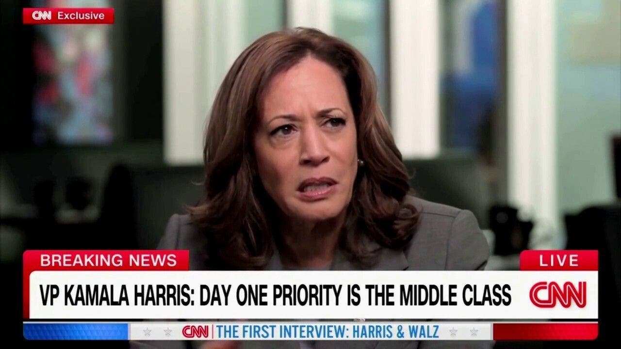 In a CNN interview, Kamala Harris provides a vague "Day 1" Oval Office plan, stating that "a number of things" will be addressed.