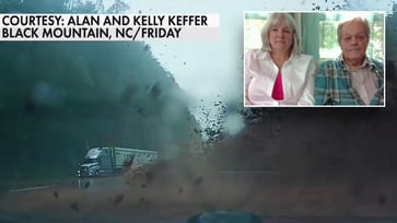 In the NC mountains, a narrow escape from Hurricane Helene's fury occurred as a mudslide almost hit a car.