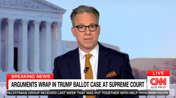 CNN stops covering Trump's speeches and mocks the reactions to the Supreme Court arguments.