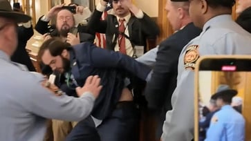 Georgia House chamber arrest: State senator pushed to the ground