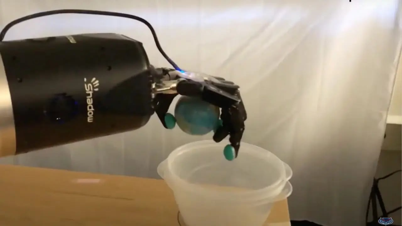 A prosthetic hand controlled by a soft robotic armband allows users to move their artificial limb with ease.