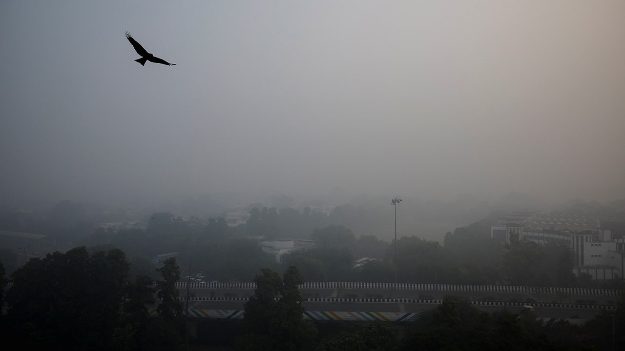 Taj Mahal concealed by toxic smog, India's capital tightens anti-pollution rules.