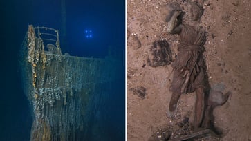 Researchers have discovered a missing statue from Titanic's first-class lounge.