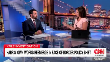 CNN criticizes Harris for incorporating Trump's border wall in campaign advertisement despite previously denouncing it.