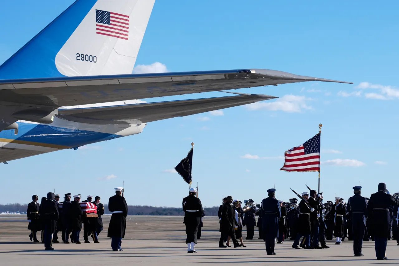 A 'remarkable individual': The former president is honored at the Capitol before his funeral.
