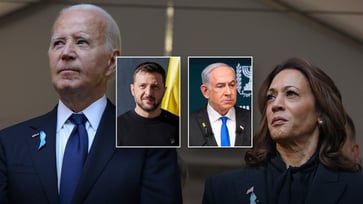 Experts say that the Biden-Harris administration's treatment of the conflicts in Ukraine and Israel differs significantly.