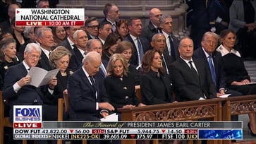 Obama and Trump engage in conversation during Carter's funeral while Clinton and Harris snub the president-elect.