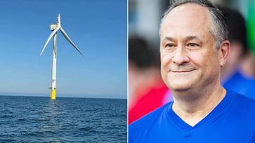 Fishermen struggle with wind turbine 'disaster' while Emhoff socializes on Nantucket.