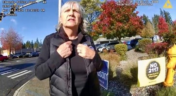 In Washington state, two Trump supporters were punched by an elderly woman.