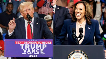 The Trump campaign presents the 2020 election as a stark contrast to Harris's record.