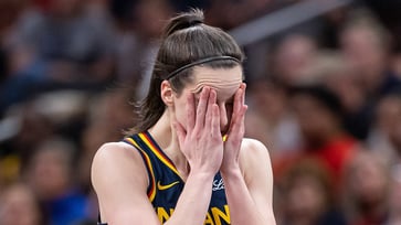 Caitlin Clark struggles to regulate her emotions after receiving hits and not receiving the fouls she believes were warranted.