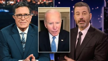 Late-night hosts dismiss Biden's derogatory remark about Trump supporters after criticizing Puerto Rico joke.