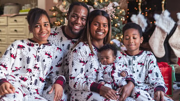 The whole family can find holiday pajama on Amazon during Black Friday.