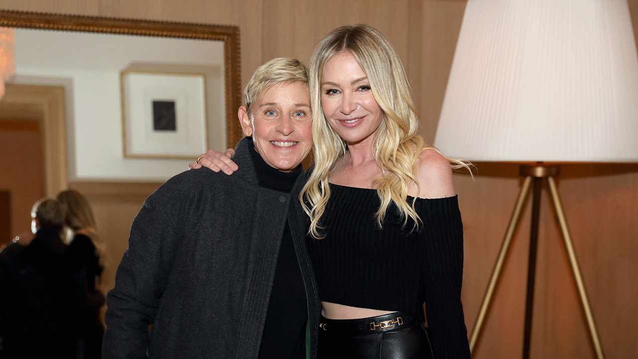 Ellen DeGeneres refutes rumors that her UK farmhouse flooded after leaving the US.