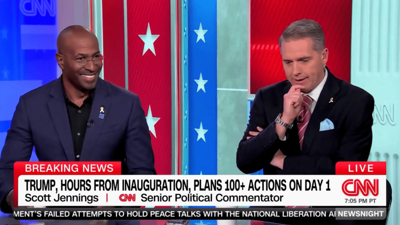 Van Jones, a commentator on CNN, expresses his lack of optimism regarding the Trump presidency.