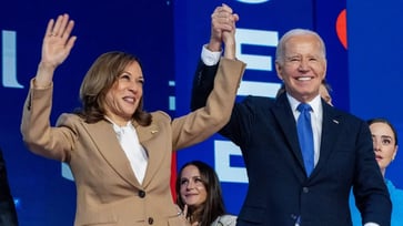 Biden and Harris join forces on the campaign trail for the first time since Biden's decision not to run against Trump.