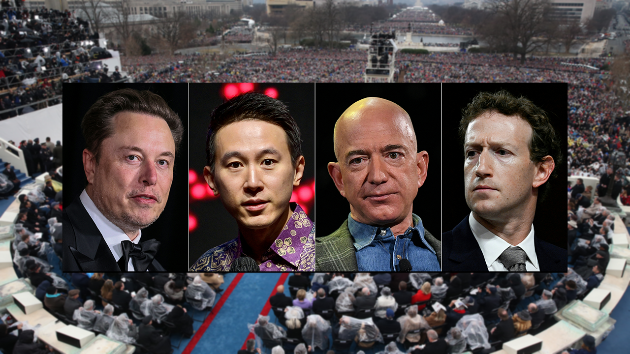 Tech titans Mark Zuckerberg, Jeff Bezos, and Elon Musk are on the guest list for Trump's inauguration.