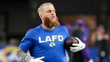 During the playoff game, the Los Angeles Fire Department received support from the Rams players and coaches.