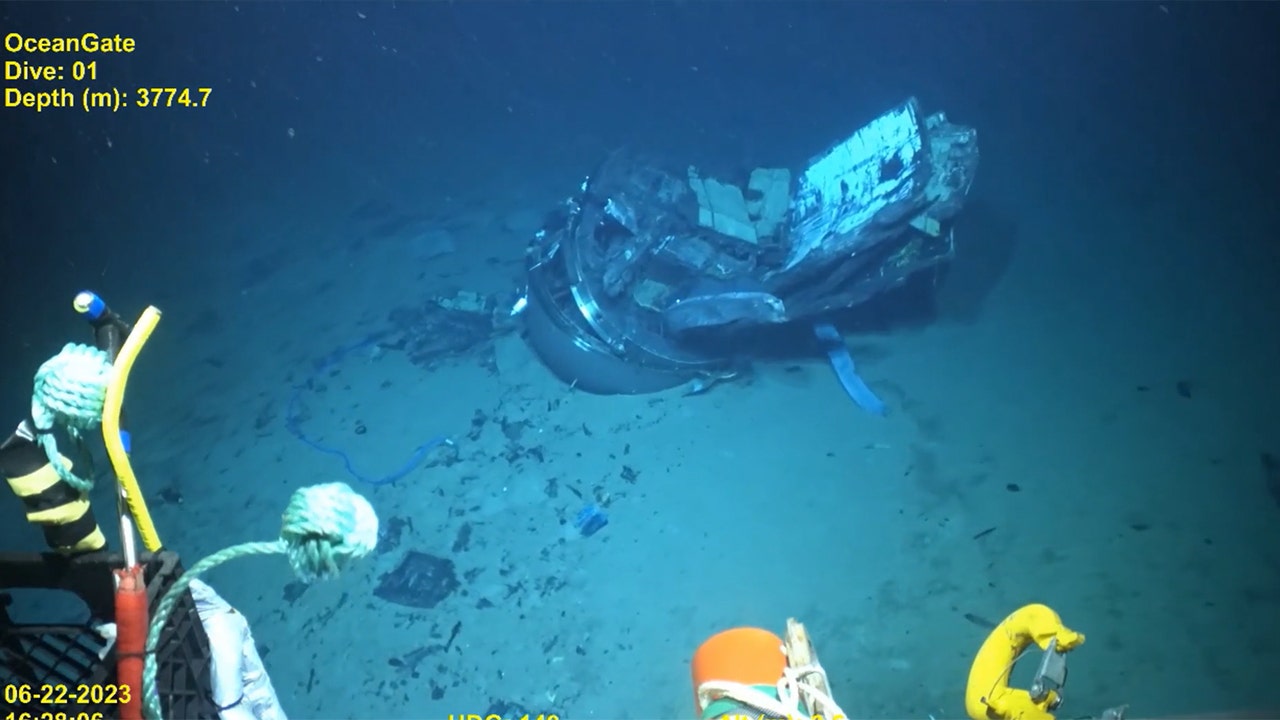 Video of Titan submersible's wreckage at the bottom of the Atlantic released by the Coast Guard.