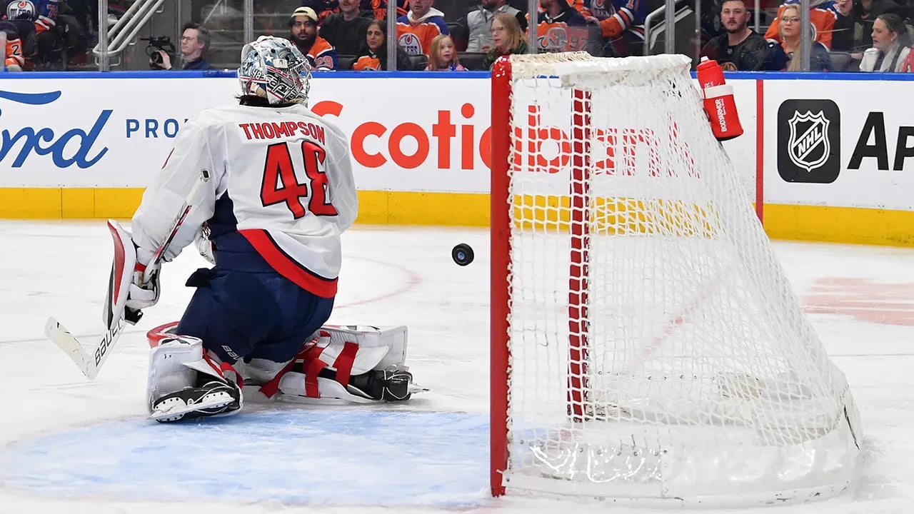 Oilers goal was caused by rogue nacho platter, claims netminder Logan Thompson.