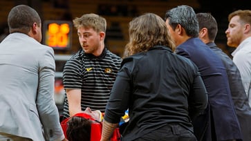 A Missouri star basketball player was stretchered off the court in a concerning incident.