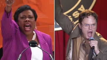 Dwight Schrute from 'The Office' mocked in 'totally unhinged' speech by NEA president.