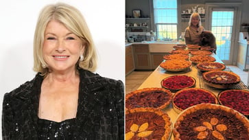 Martha Stewart accidentally messes up her baking before Thanksgiving dinner.