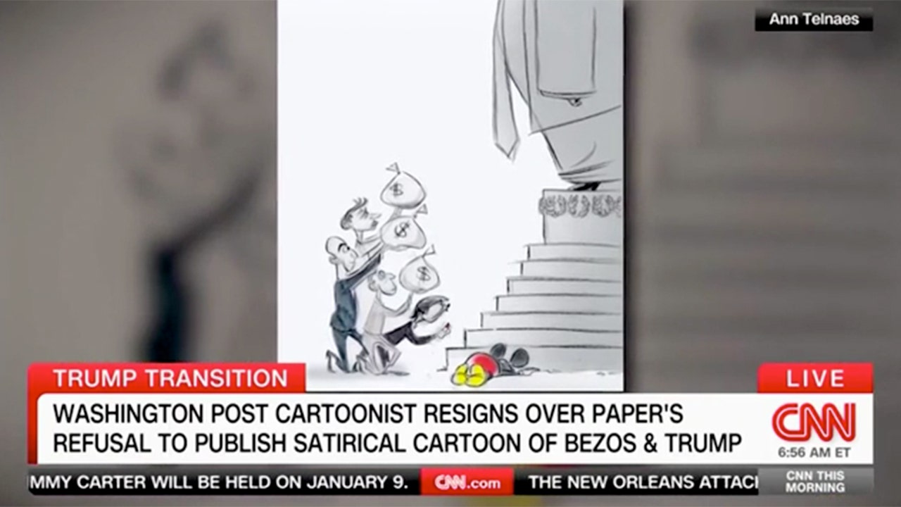 The Washington Post is facing turmoil after a cartoonist resigns and staff members leave.