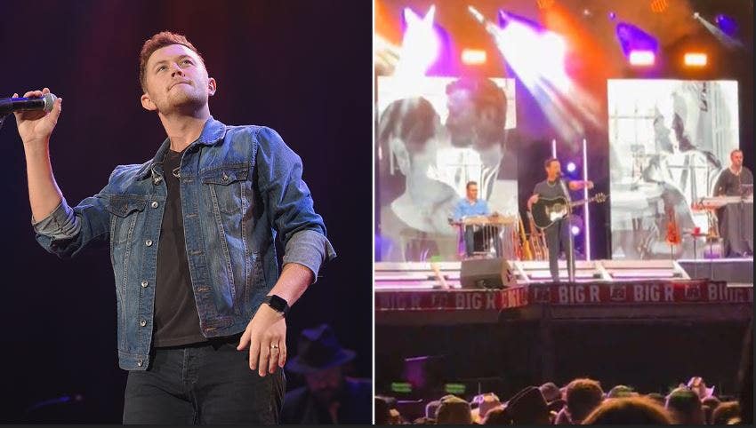 A country singer kicked out a fan from a concert for hitting a woman, prompting some to call him a coward.