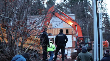 Quadruple stabbing house demolished a year after Idaho student's murder.