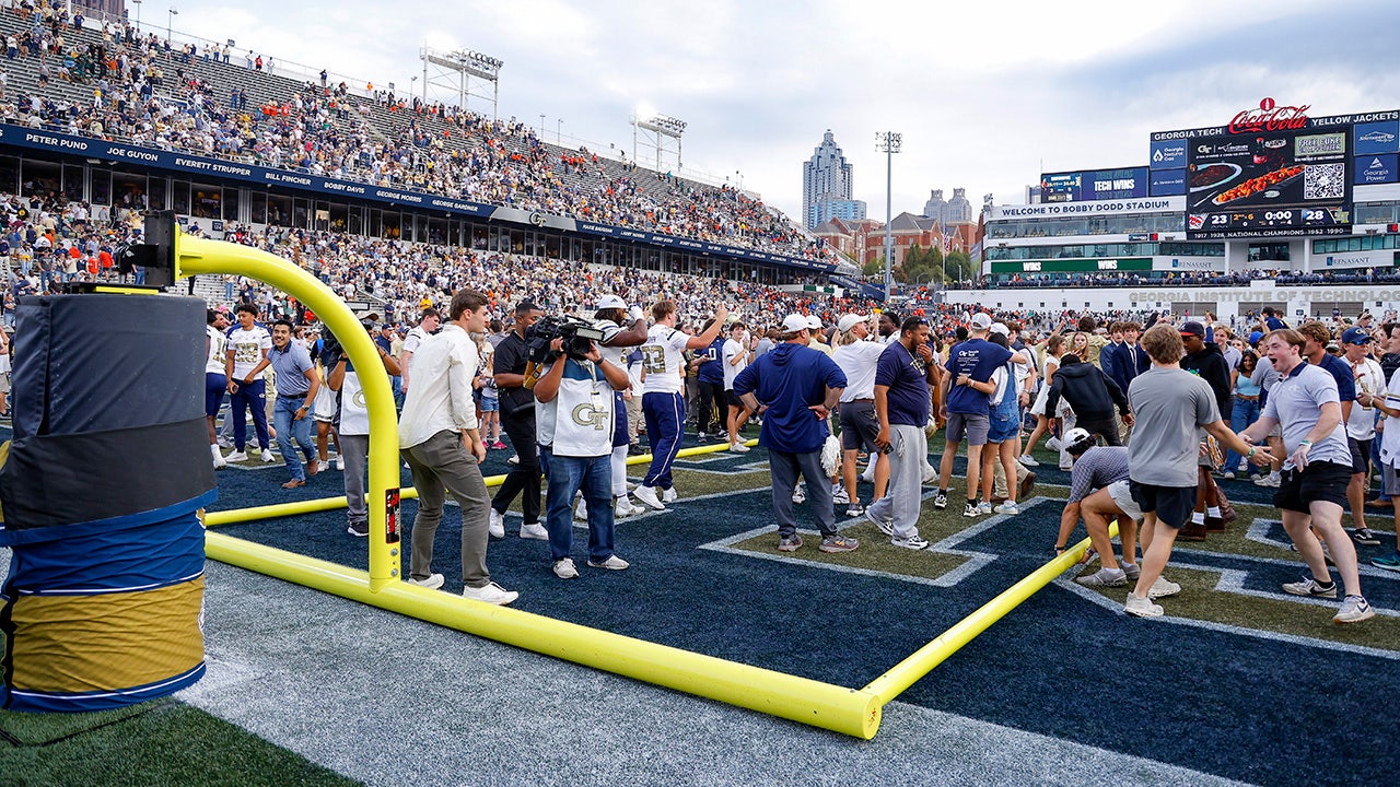 Miami's goal posts are toppled by Georgia Tech in an ACC thriller, leaving fans stunned.