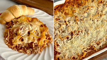 A straightforward recipe for hamburger casserole that Grandma used to make for dinner.