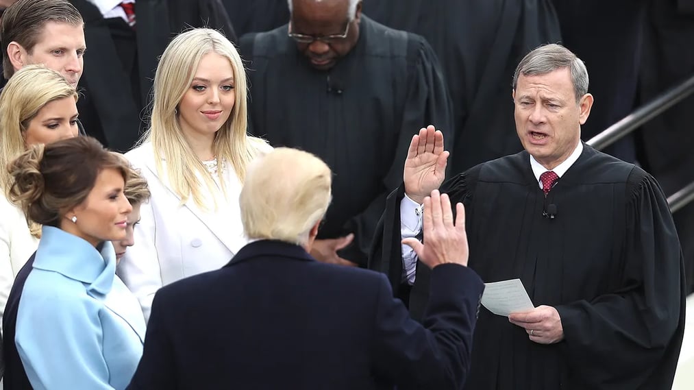 The Supreme Court administers the oath to new presidents on Monday, as Trump gets inaugurated.