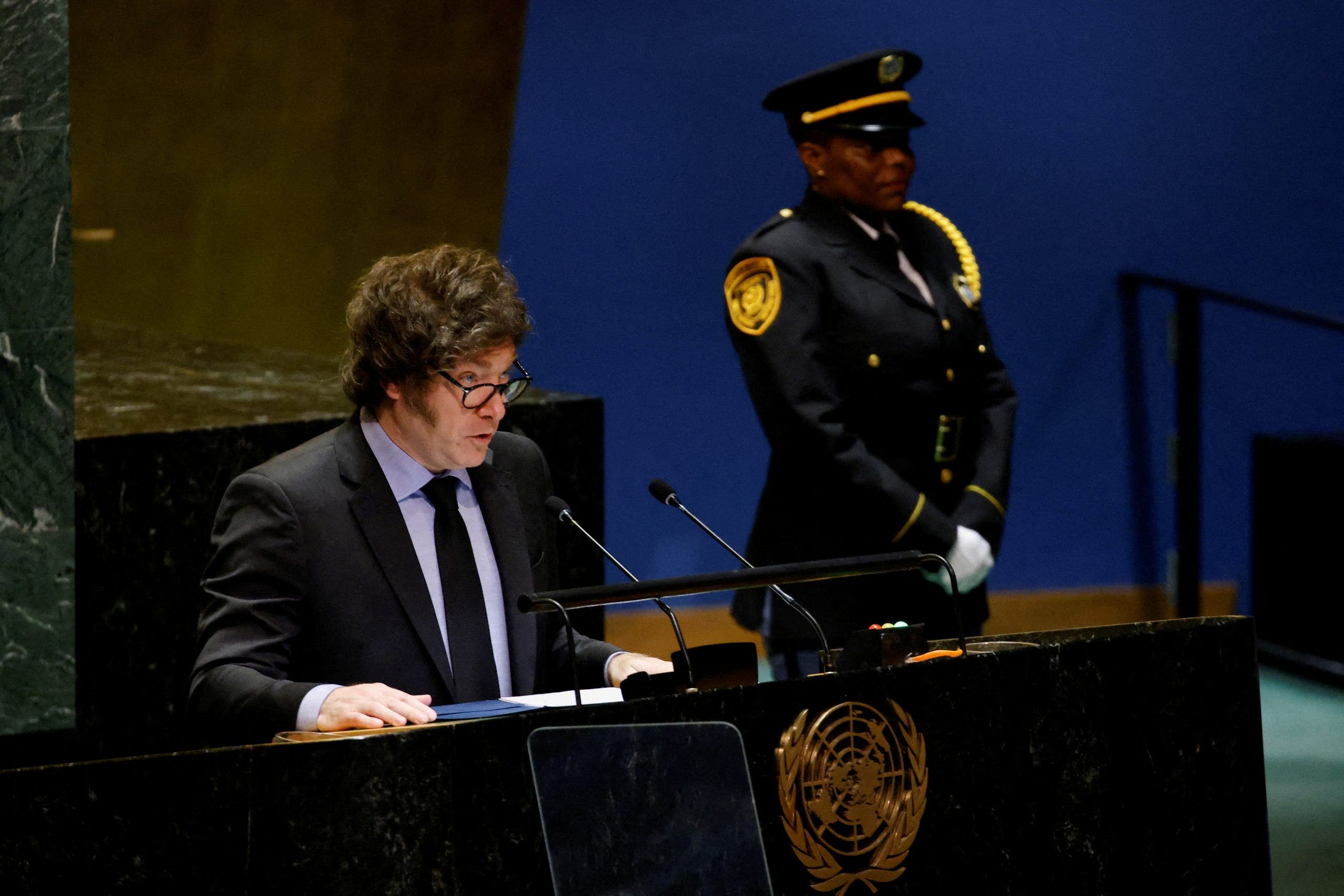 The UN is criticized by Milei of Argentina for supporting COVID lockdowns, which he sees as appeasing "dictatorships."