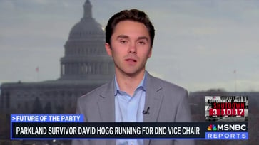 David Hogg claims to have faced a significant amount of criticism for inquiring about the Democratic Party's efforts to engage with young men.