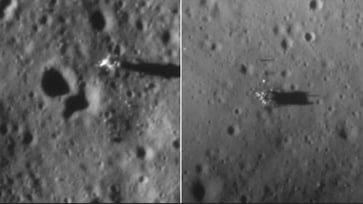 Lunar modules from the first two moon landings have been captured in stunning detail by Orbiter photos, more than 50 years after the historic missions.