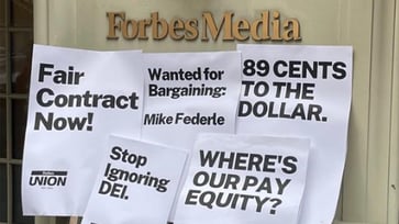 The same day that Forbes released its '30 Under 30' list, the editorial staff walked off the job.