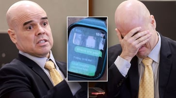 Vegas politician taken aback by unexpected three-word text message during murder trial.